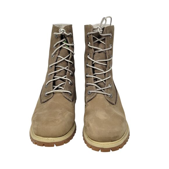 Timberland Women's size 8 Brown Leather Fleece Lace Up Waterproof Boots - Picture 2 of 8